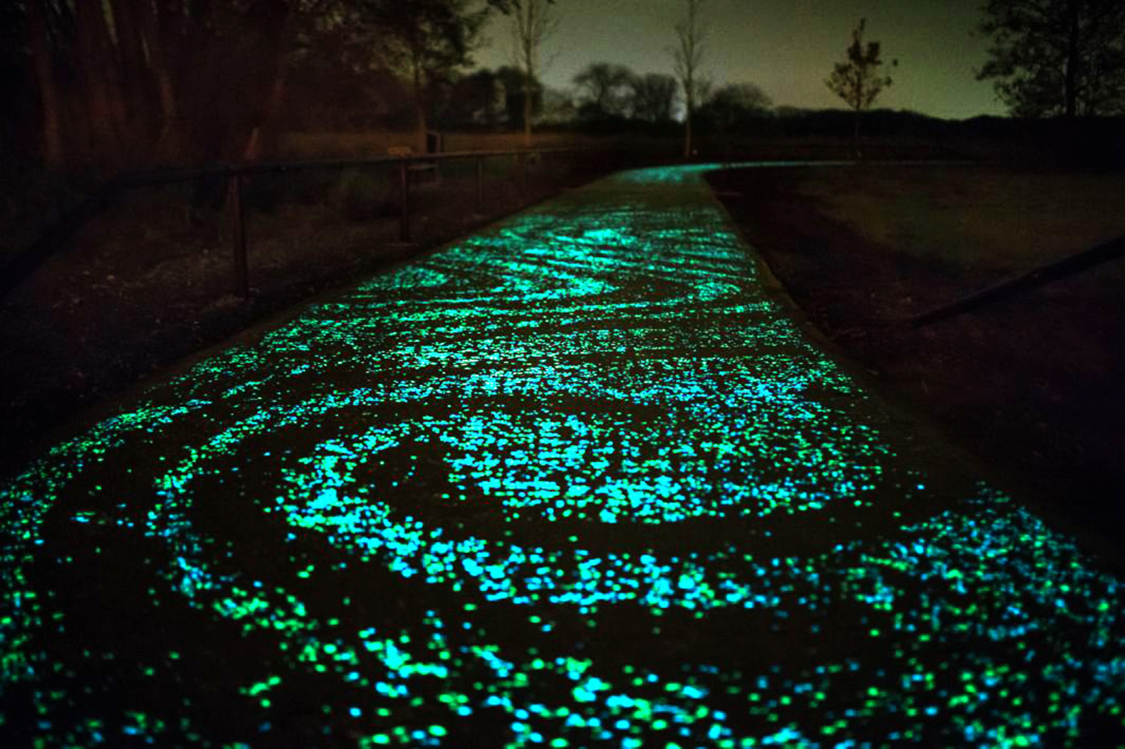 Trasee luminescente colorează un oraş din Polonia